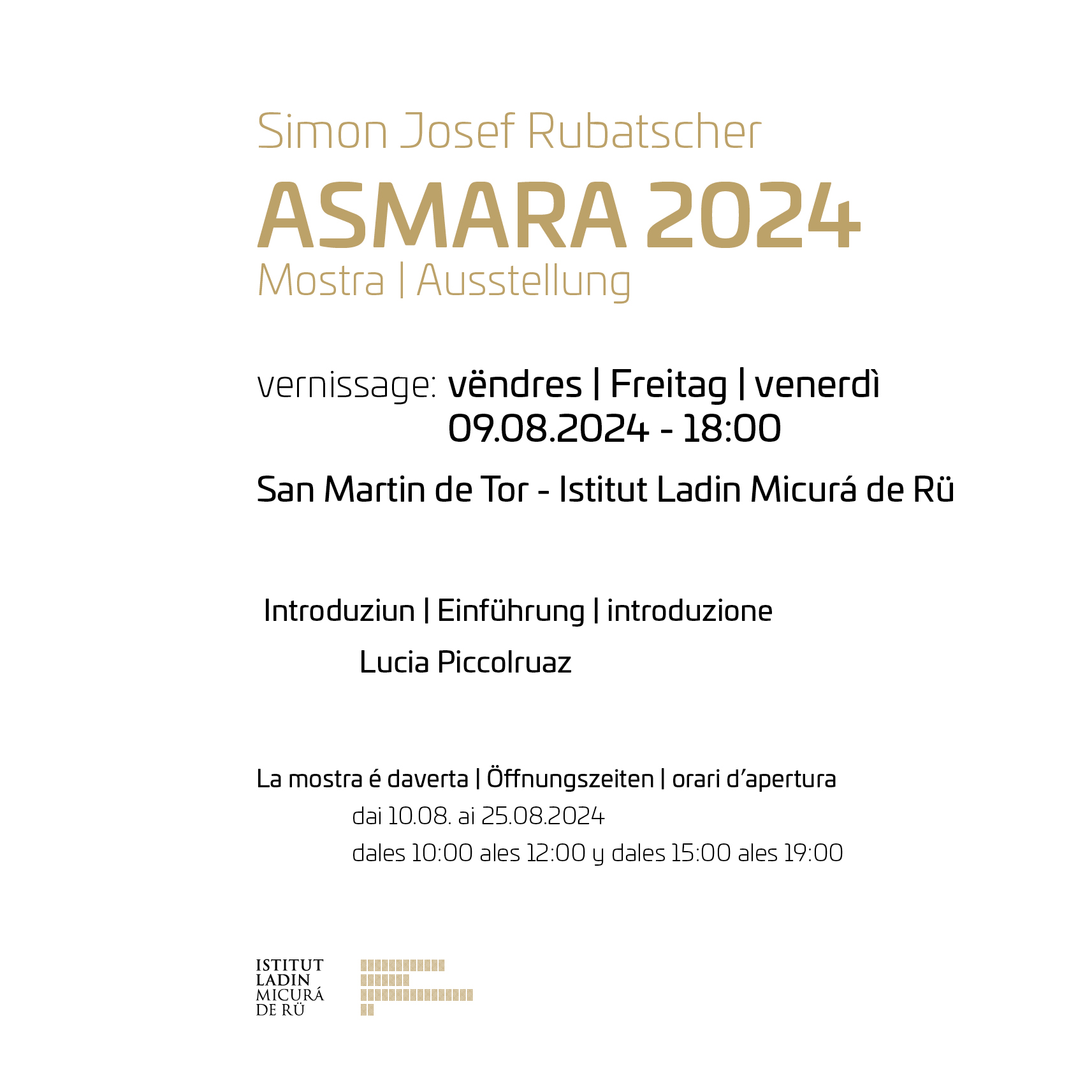 INVIT MOSTRA SIMON RUBATSCHER 20242